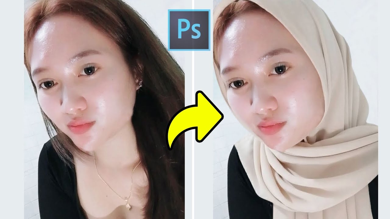 CARA EDIT FOTO TAMBAHKAN KERUDUNG DI PHOTOSHOP