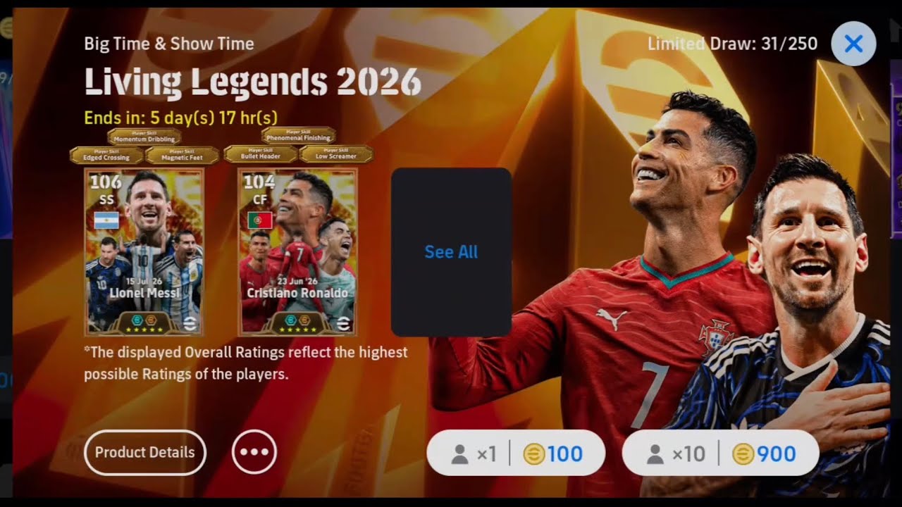 LIVING LEGENDS MESSI, RONALDO & NEYMAR BOX DRAW! 🤯🔥 | Epic Pack Opening | eFootball 2026