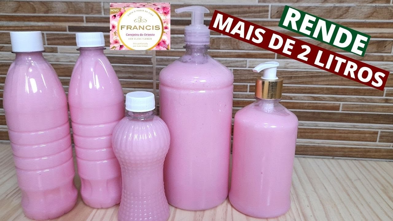 SABONETE LÍQUIDO FRANCIS - SUPER PERFUMADO E CONSISTÊNTE E COM ÓTIMO RENDIMENTO
