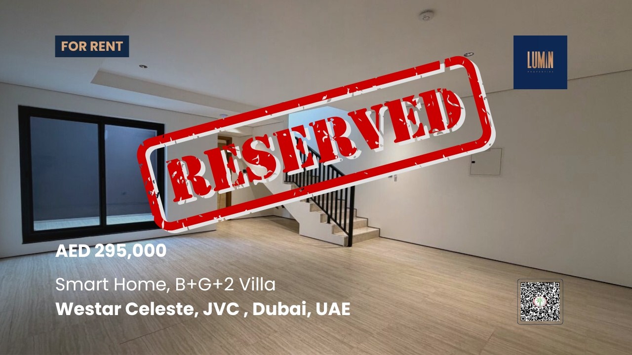 4 Bedrooms B+G+2 Villa in Wester Celeste, JVC, Dubai, UAE
