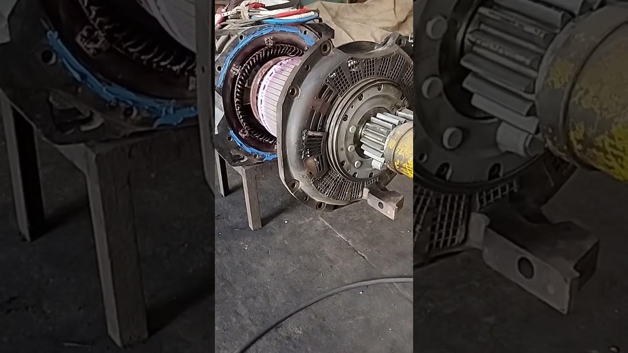 new traction motor assemble|| rotor ko stator Mein dalne Ka Tarika||