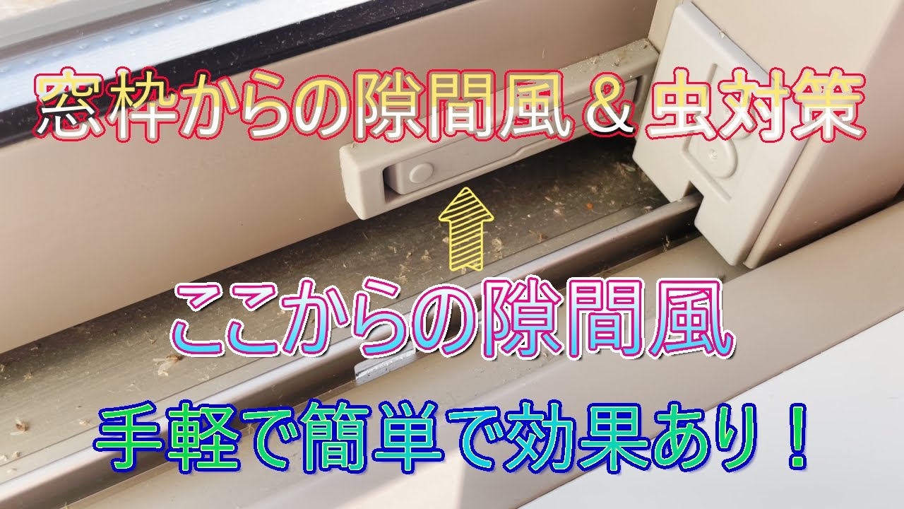 窓枠からの虫＆隙間風対策！あまりにも簡単で効果抜群！