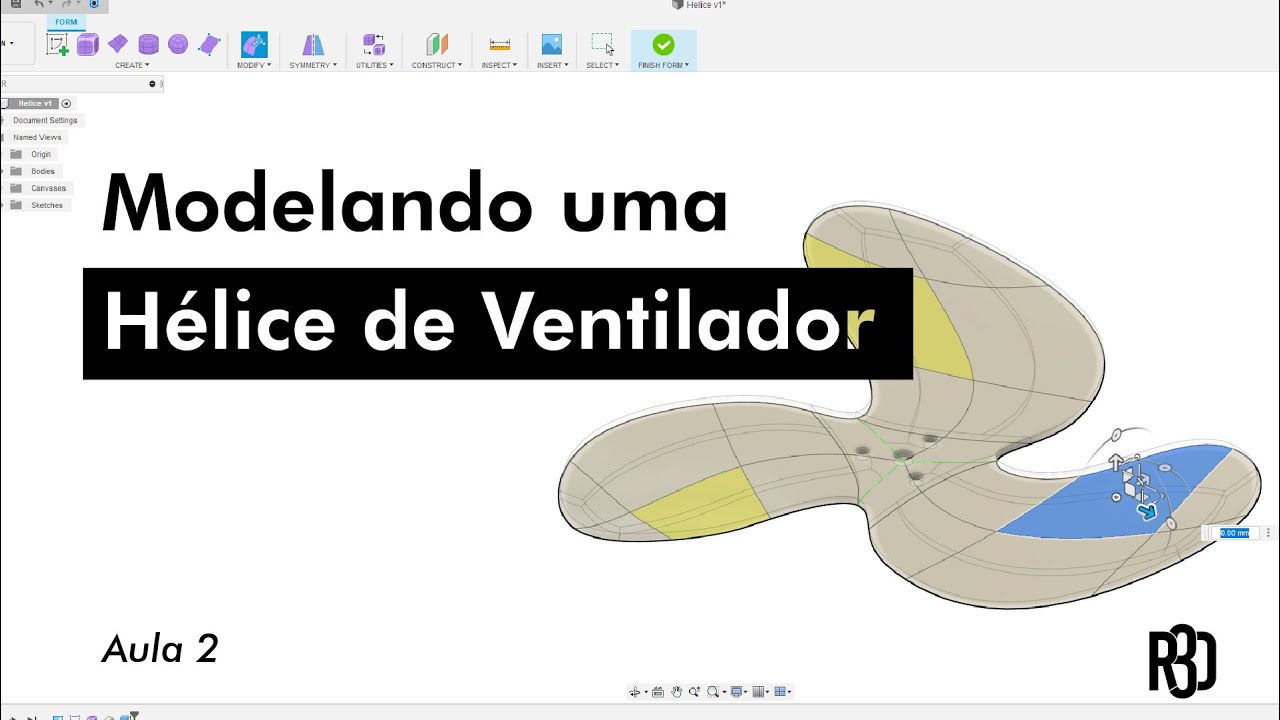 Modelagem Orgânica no Fusion 360 - Aula 2