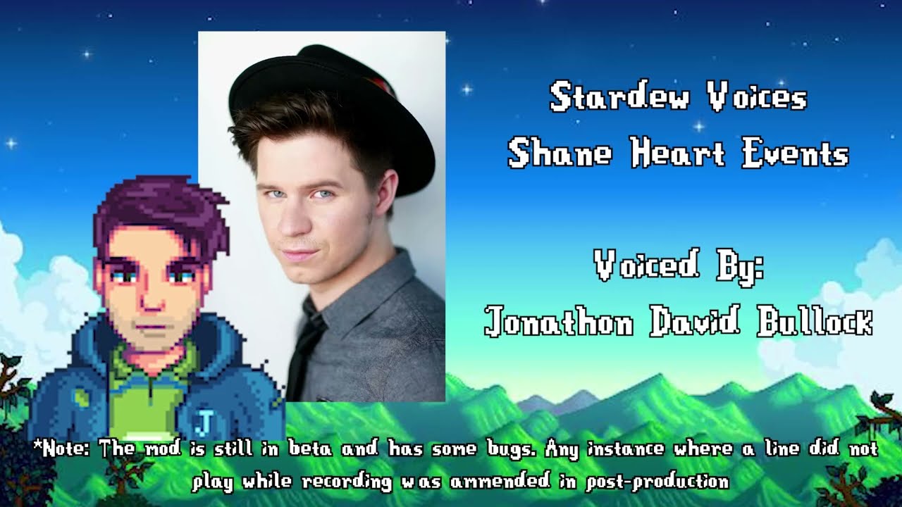Stardew Valley Voice Over Mod - Stardew Voices - Shane Events - Voiced by Jonathon David Bullock