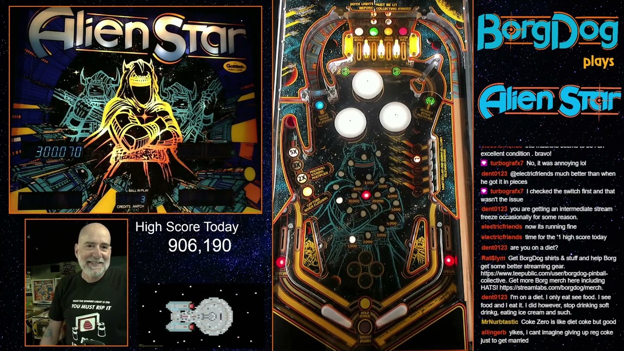 Rip-It! Alien Star pinball.