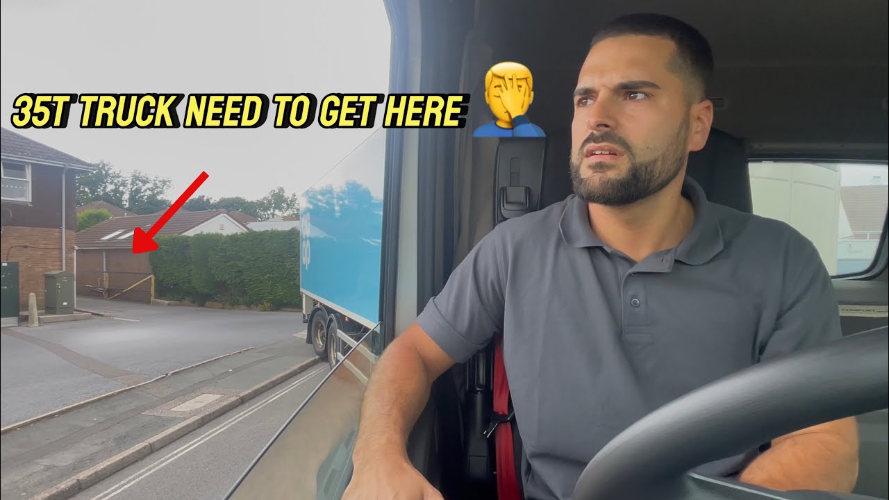HGV lorry driver reversing into tight space