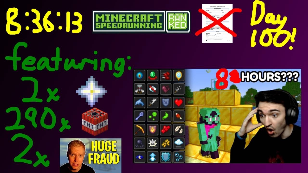 Daily Minecraft Speedrun until I get a job (Day 100!)