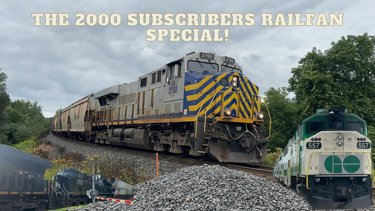 (F59PH 564 и 557, CN 3008, CN B731 и другие) Специальный выпуск Railfan для подписчиков 2000 года...