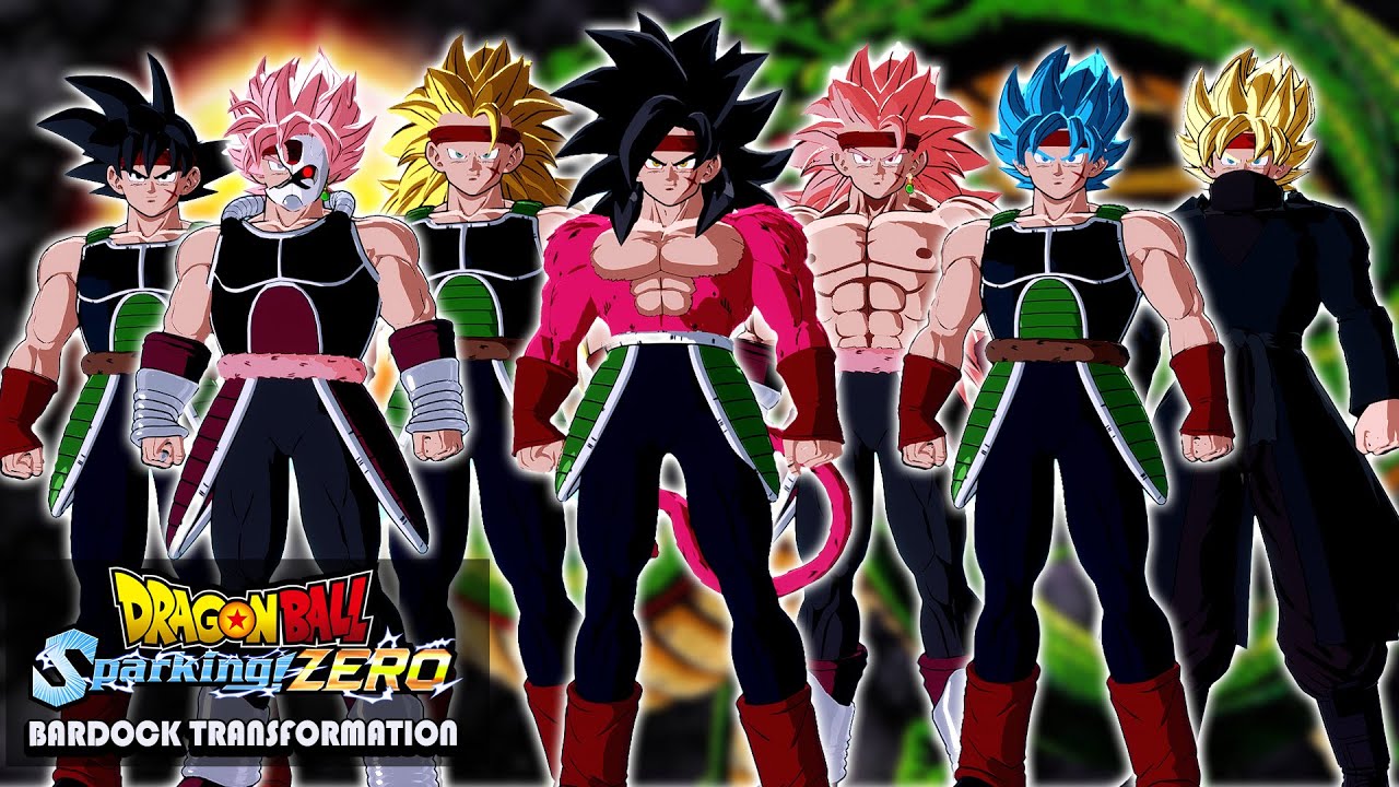 Bardock All Forms and Transformations - DRAGON BALL: Sparking! ZERO Mods