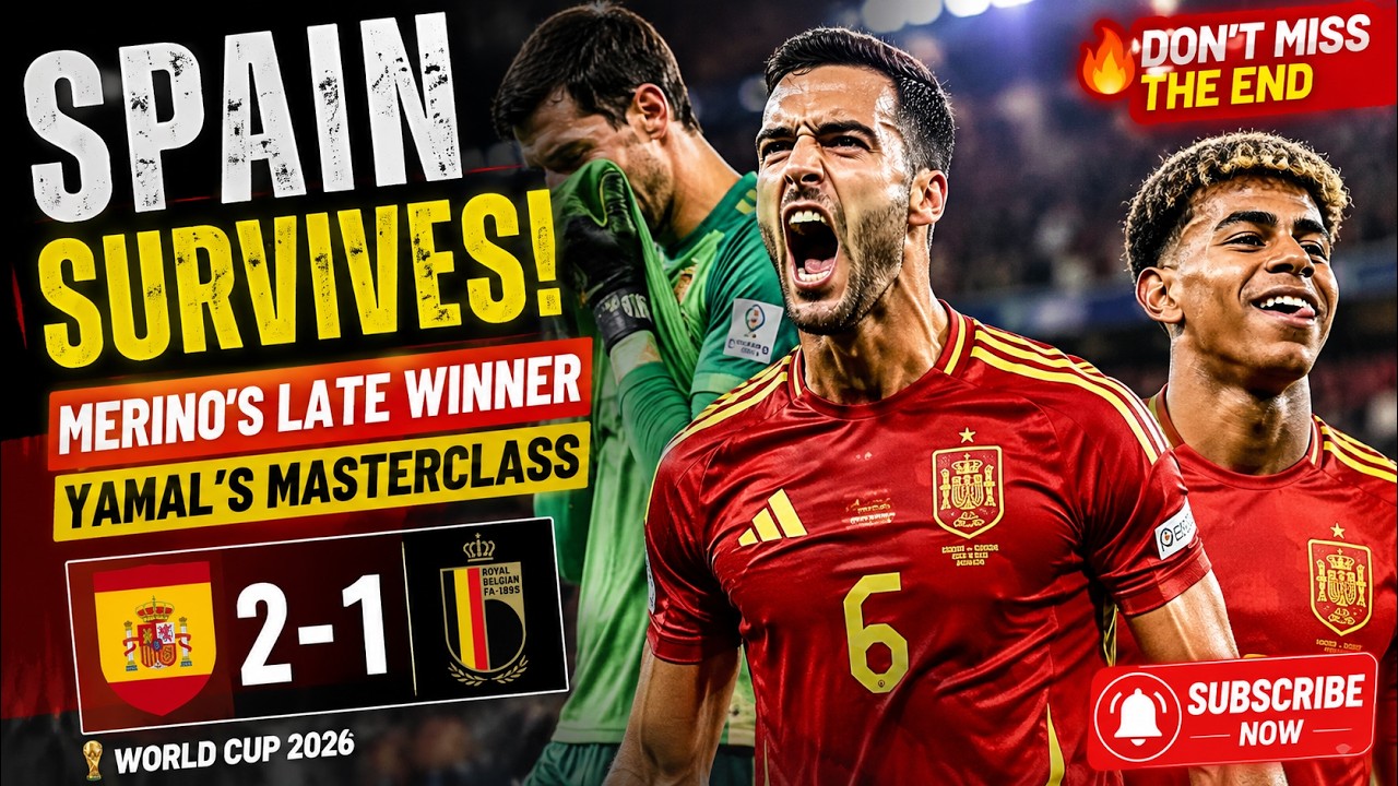 88th Minute HEARTBREAK! Spain 2-1 Belgium | Courtois Injured & SHOCKING GK Blunder! 😱