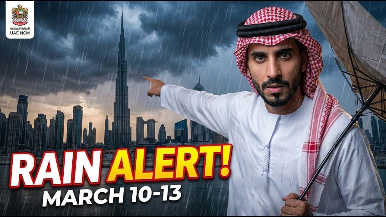 UAE Weather Alert : Low-Pressure System Brings  Rain, Cold Air & Winds