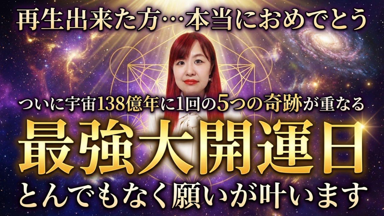 【⚠️02月26日18時29分まで限定⚠️】次のチャンスはありません！凄すぎる最強大開運日で強運を引き寄せて下さい！