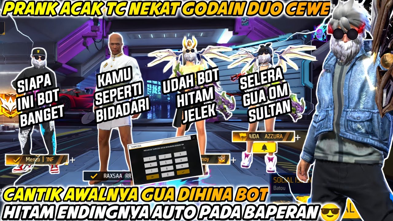 PRANK ACAK TC NEKAT GODAIN CEWE CEWE CANTIK AWALNYA GUA DIHINA HITAM ENDINGNYA AUTO PADA BAPERAN