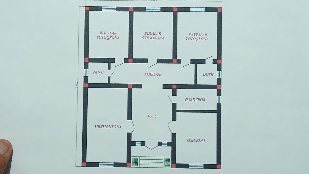 Zamonaviy 5 xonali uy proekti.  Telegramm orqali oʻlchamlari bn olishiz mumkin. 94-344-55-36. 👍👍✊✊✊