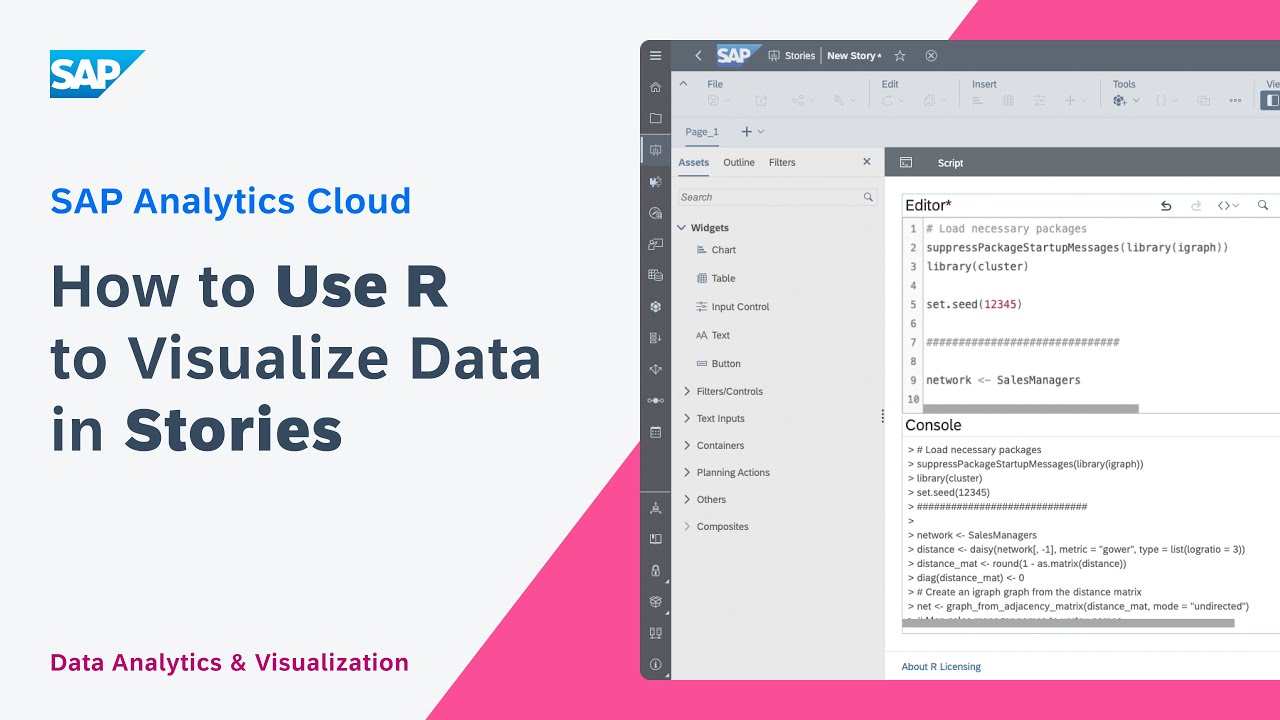 Как использовать R для визуализации данных в историях: SAP Analytics Cloud
