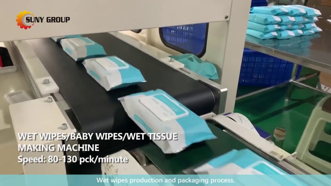 Fully Automatic Wet Wipes Making Machine. From Production to Packing.