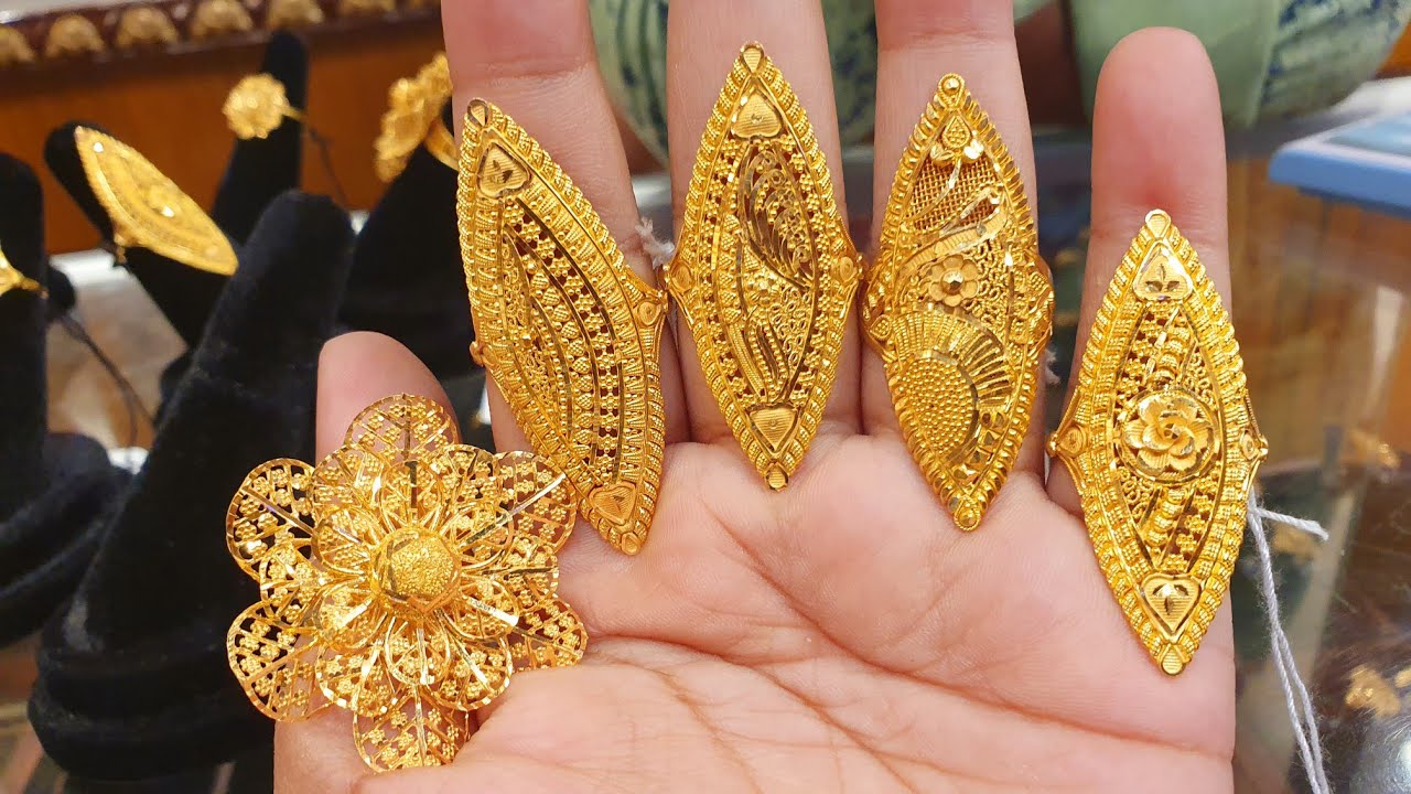 সোনার লম্বা আংটি,সিঙ্গাপুরের আংটির দাম জানুন /gold earrings and price