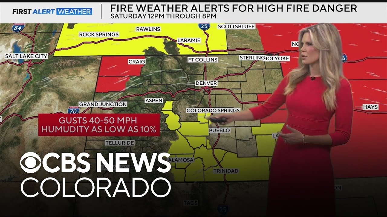 Warmer with high fire danger across Colorado on Saturday