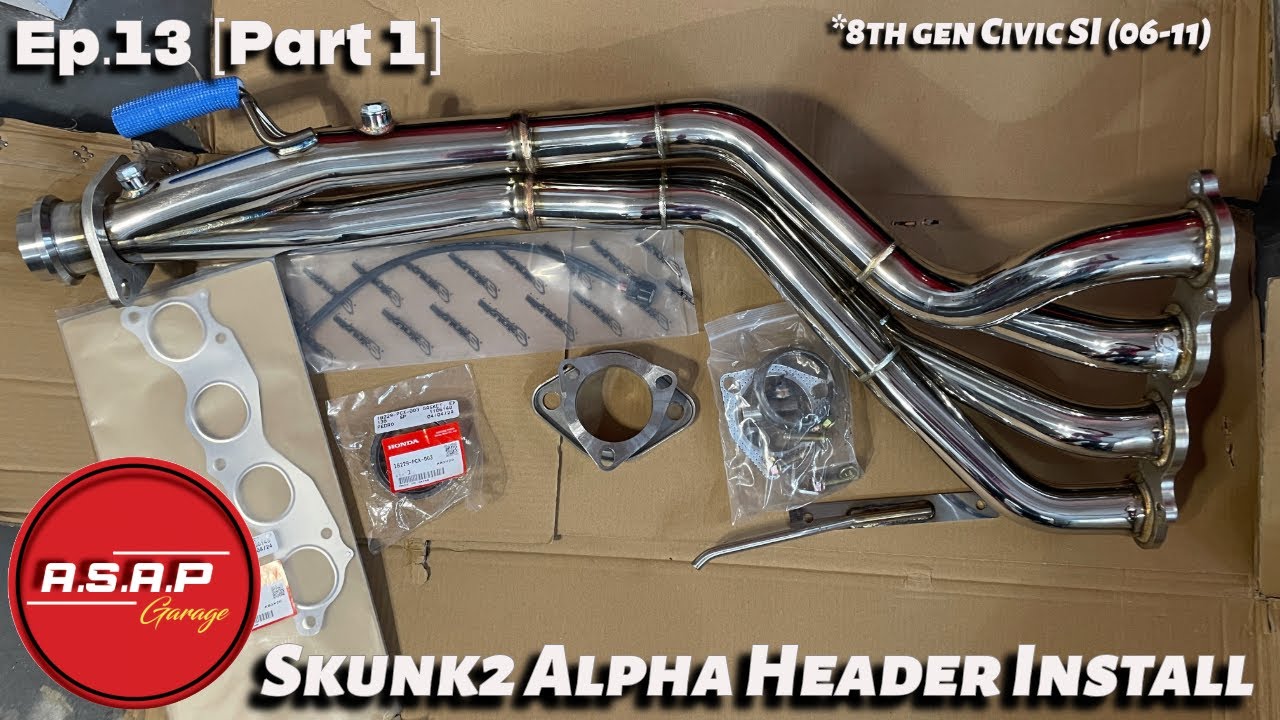 Ep.13  [Part 1] 8th Gen Civic SI - How To Install Skunk2 Alpha Header.