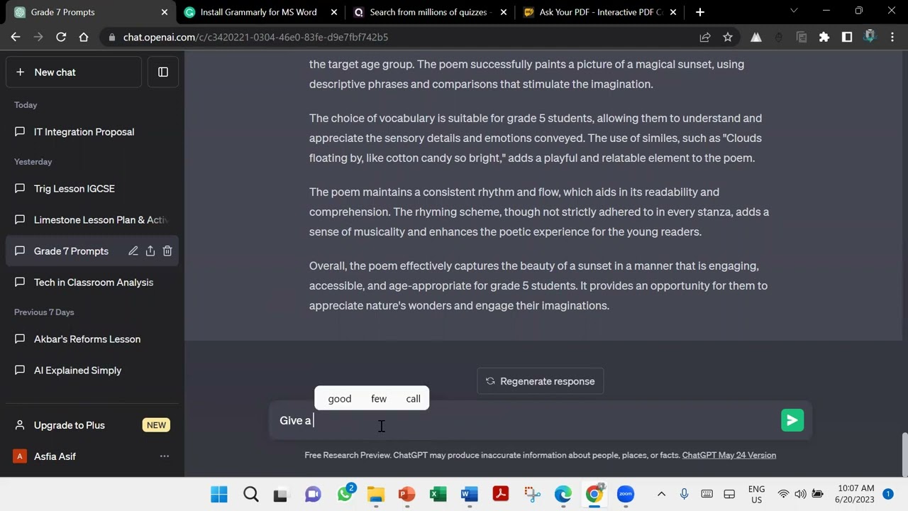 AI training  - How to use chatGPT, perplexity and MS bing AI