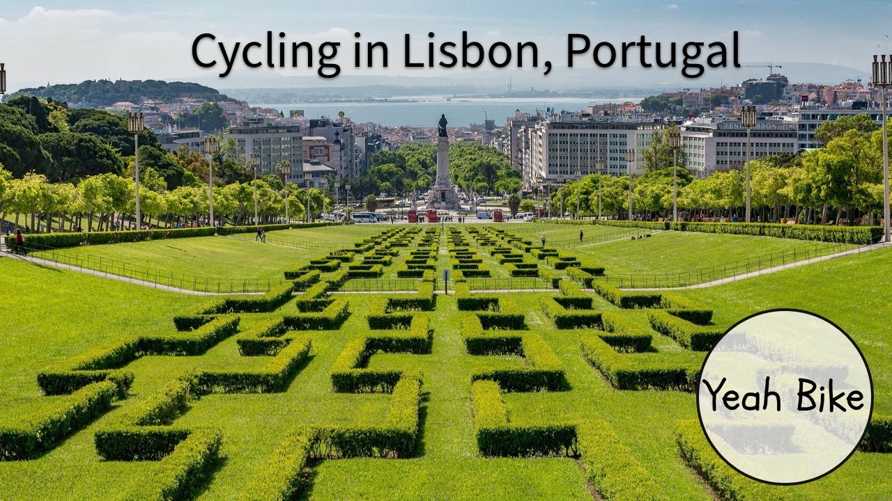 Cycling through the streets of Lisbon, Portugal | 2021 | City Tour | Marquês de Pombal to Monsanto