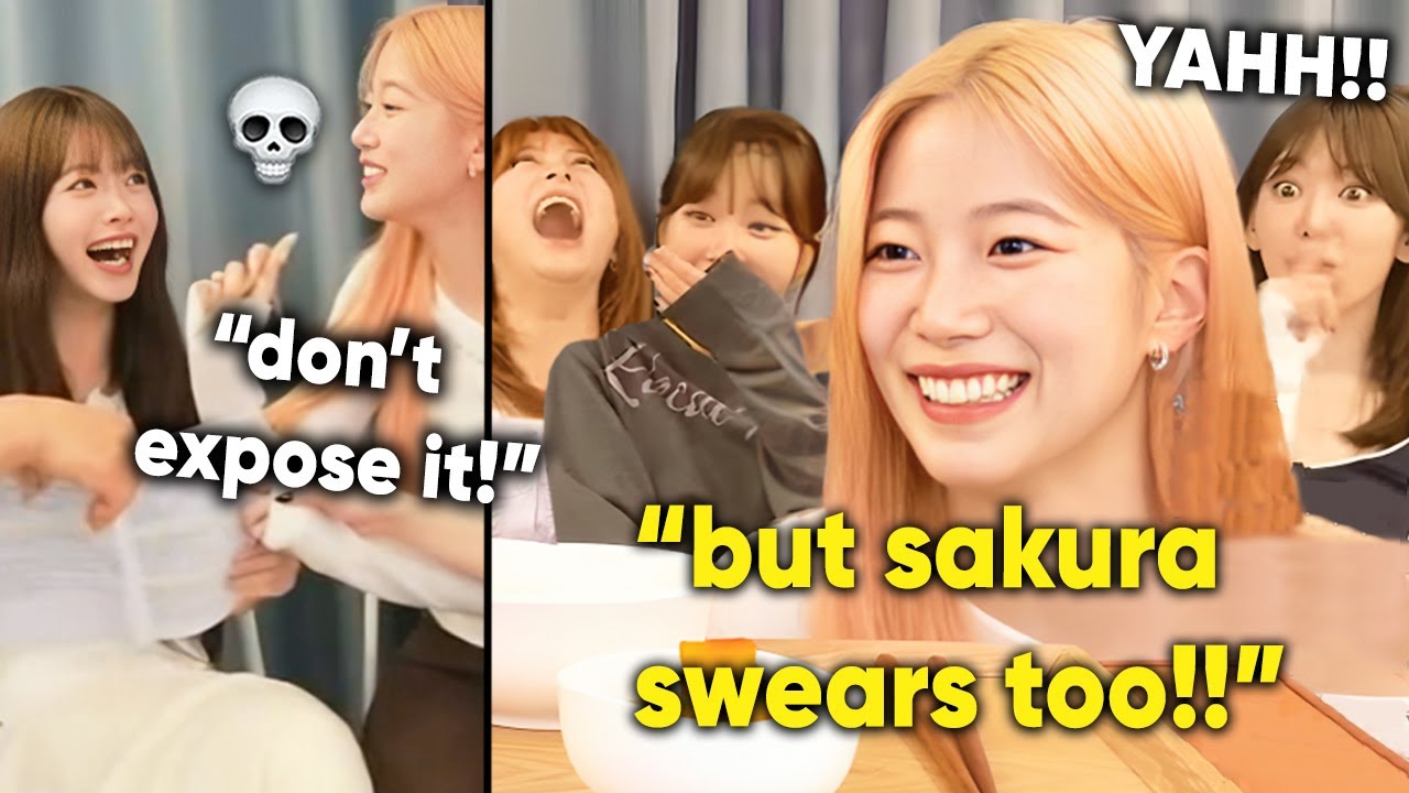 KAZUHA reveals the worst korean curse word she knows, teases SAKURA that she swears too