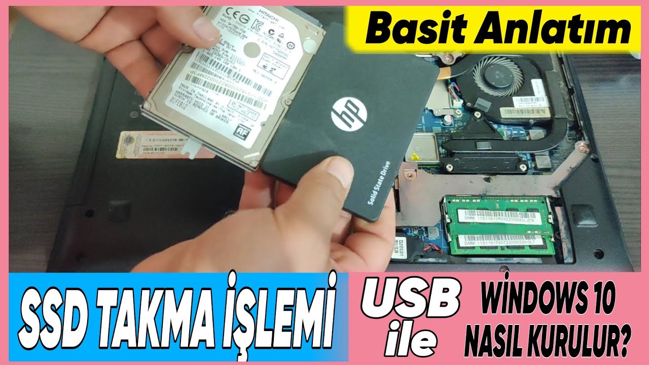 Bilgisayar SSD Nasıl Takılır ✅ USB Windows Nasıl Kurulur 👉 SSD Upgrade