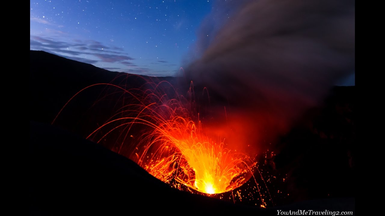 Dukono Volcano on Halmahera, Indonesia