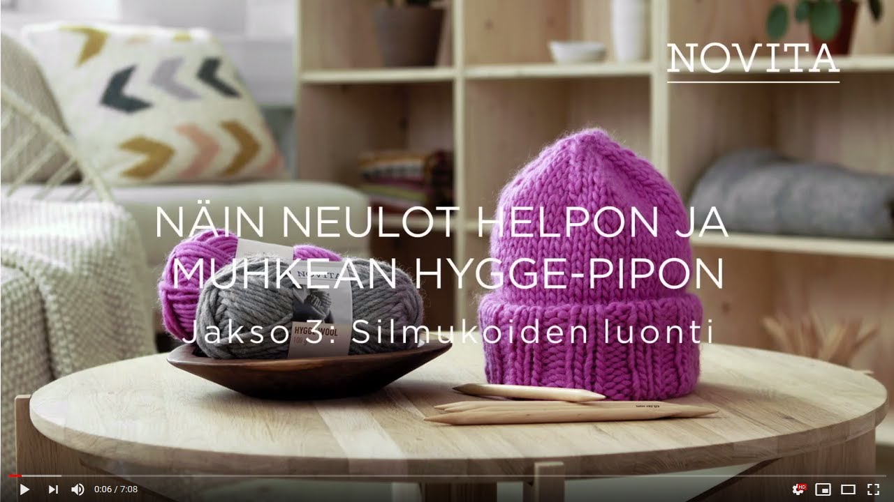 Novita Neulekoulu aloittelijoille; Jakso 3: Silmukoiden luominen