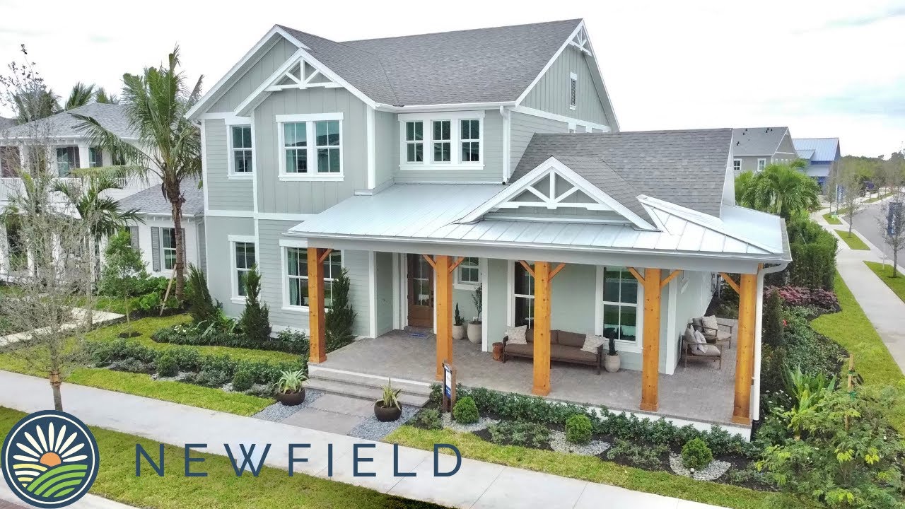 HUGE Modern Farmhouse New Construction Pool Home Newfield Palm City Florida | Montauk Mattamy Homes