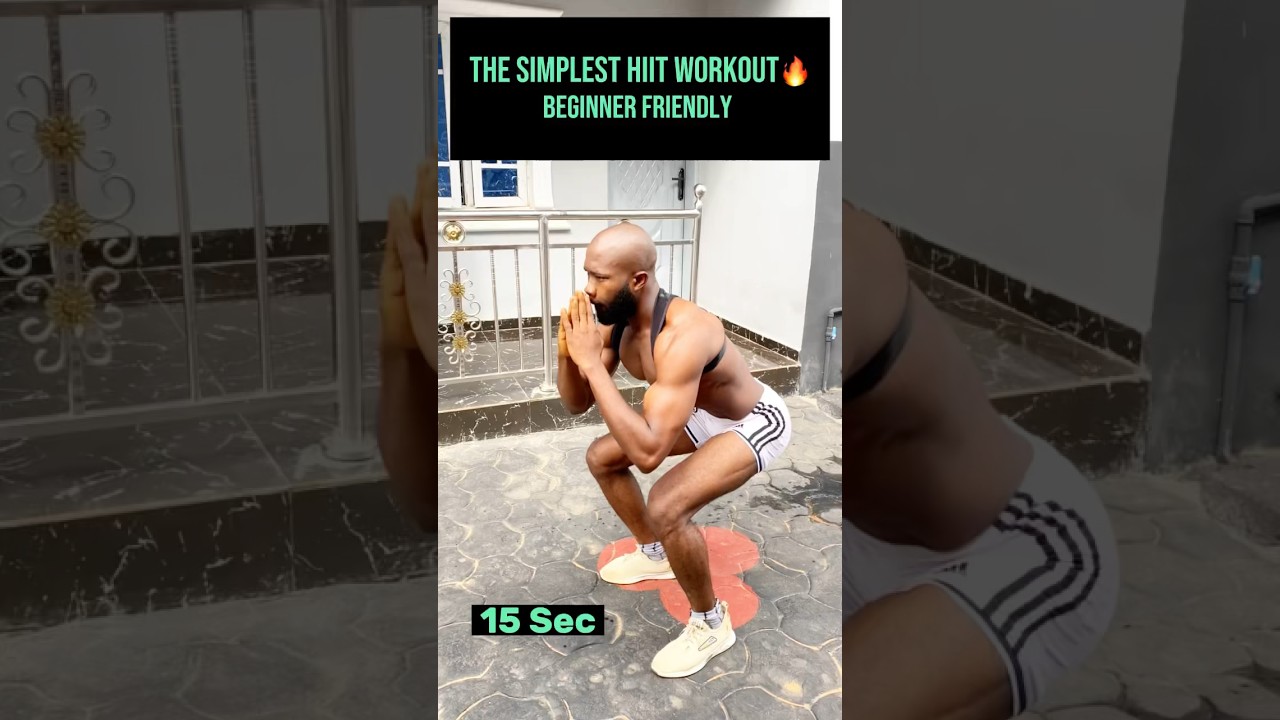 Beginner friendly HIIT workout-Body Weight Only🔥 #athomeworkout #bodyweightexercises #noweights