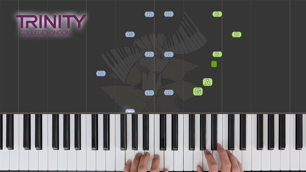 Space Walk Rag / TRINITY Piano Grade 1 2021-2023 / Synthesia Piano tutorial