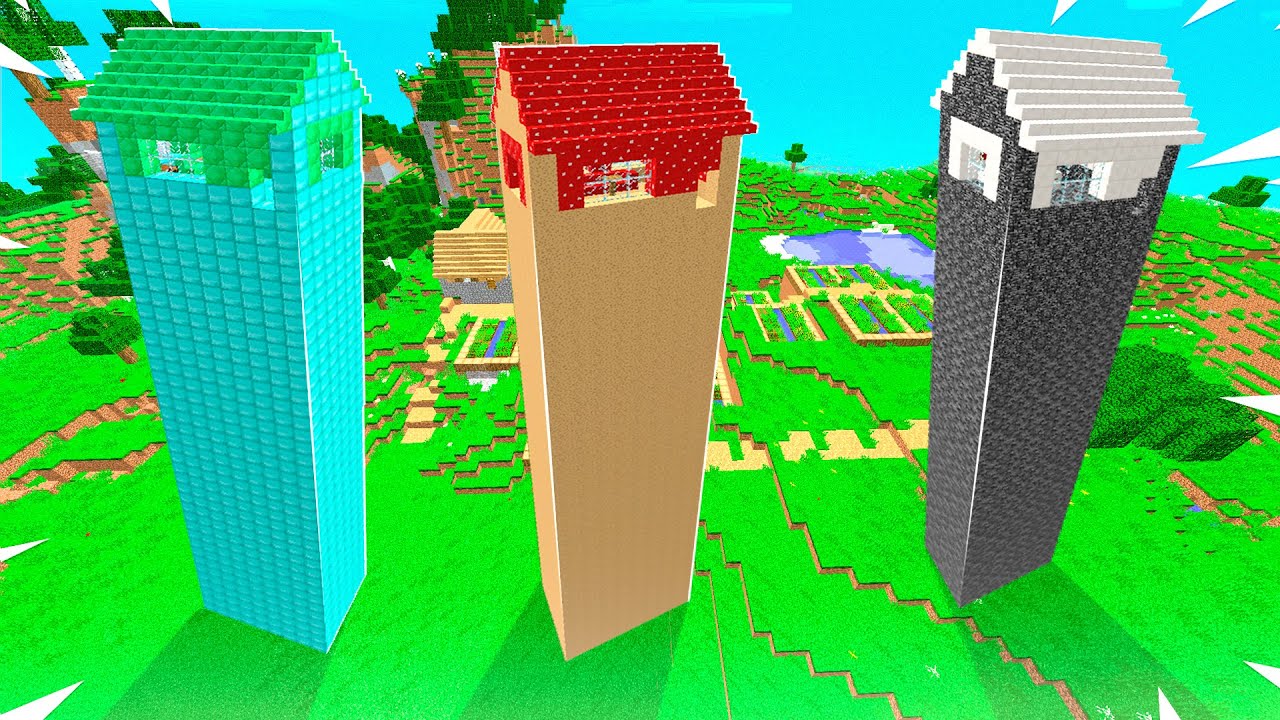 Minecraft PE : DO NOT CHOOSE THE WRONG TALL HOUSE