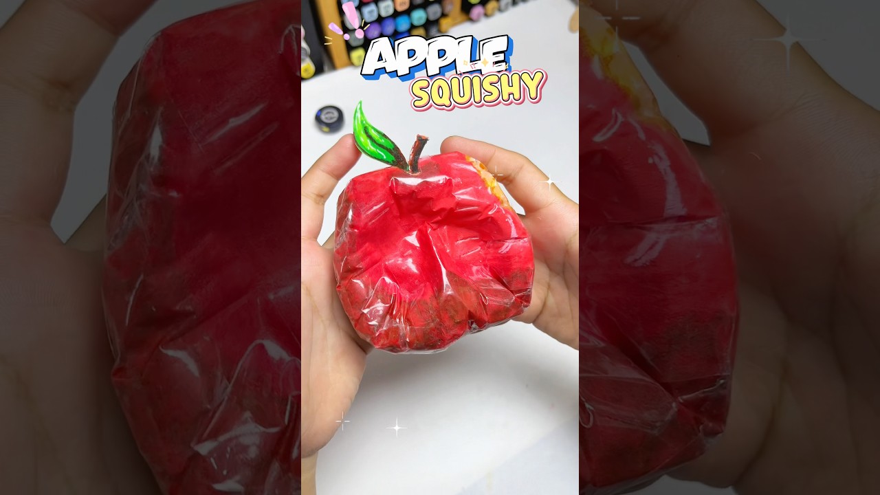 Apple squishy🍎 #diy #squishy #cute #craft
