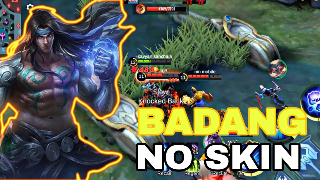 ENEMY UNDERESTIMATE NO SKIN BADANG | BADANG RANK MODE GAMEPLAY | BADANG MLBB