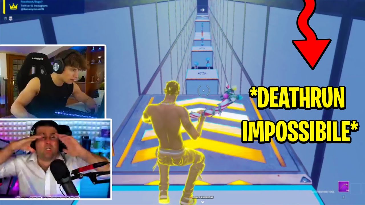 Piz e Xiuder SCLERANO Fortissimo in Codesta Deathrun Impossibile! - fortnite