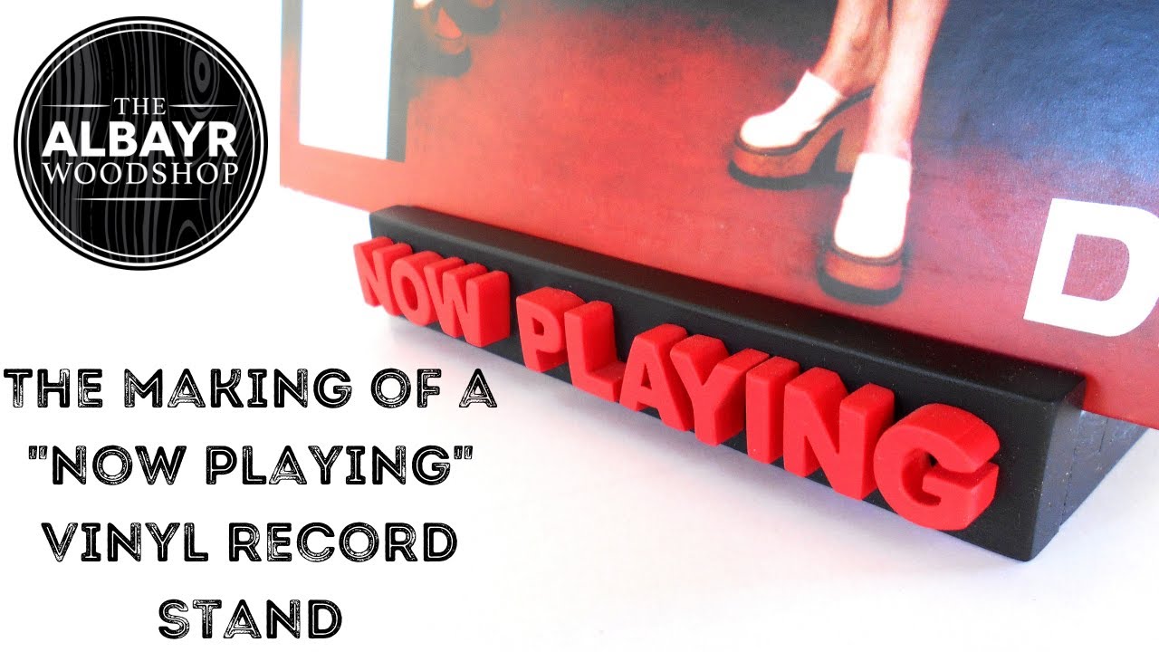 Making a NOW PLAYING vinyl record display stand from reclaimed wood