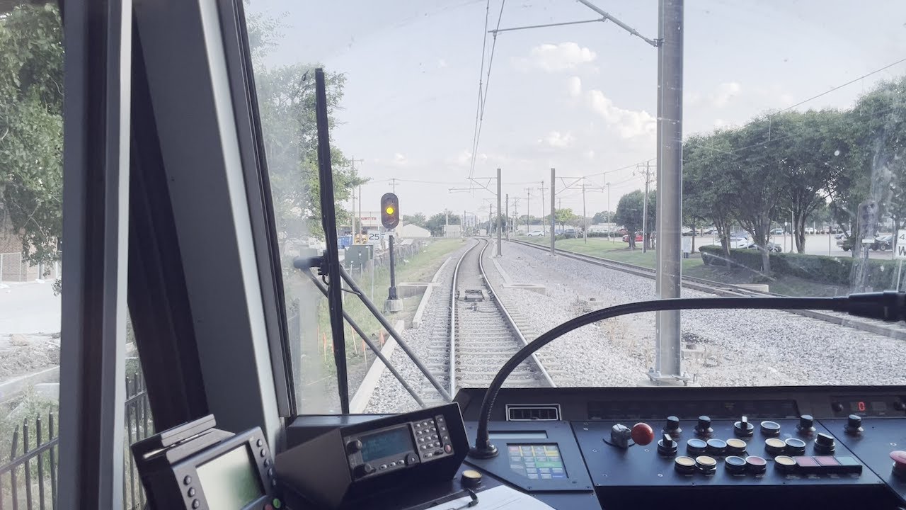 DART Red Line: Full Ride on Kinkisharyo SLRV 163 from Parker Road to Westmoreland
