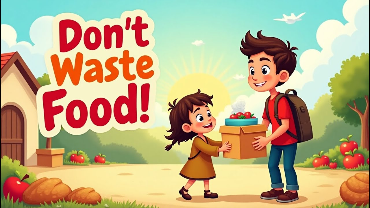 Don&rsquo;t Waste Food 🍽️ | A Heart-Touching Story for Kids & Parents | No Waste Lunch Moral Story