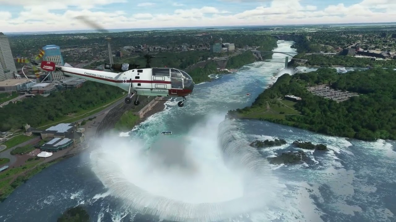 Microsoft Flight Simulator - Alouette III over Niagara Falls