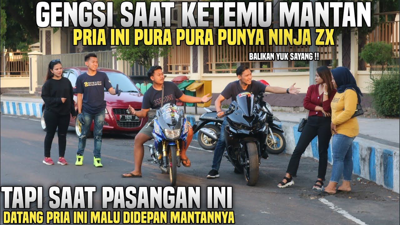 GENGSI SAAT KETEMU MANTAN PRIA INI PURA PURA PUNYA NINJA ZX !! Tapi saat pasangan ini datang ...