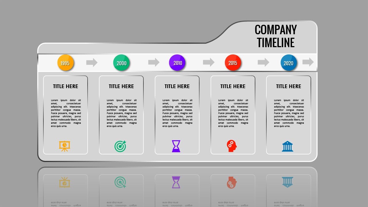 Create Company Timelines in PowerPoint on Glass Plague