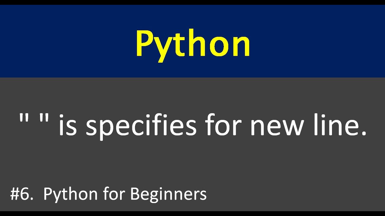Python New Line | #Python_for_Beginners
