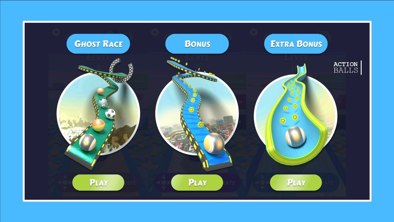 Action Balls - New Update: Ghost Race & Bonus & Extra Bonus Level