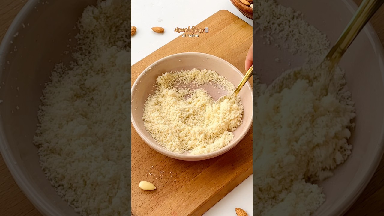 EASY ALMOND FLOUR AT HOME&hearts;️✅ #recipe #eggfreebaking