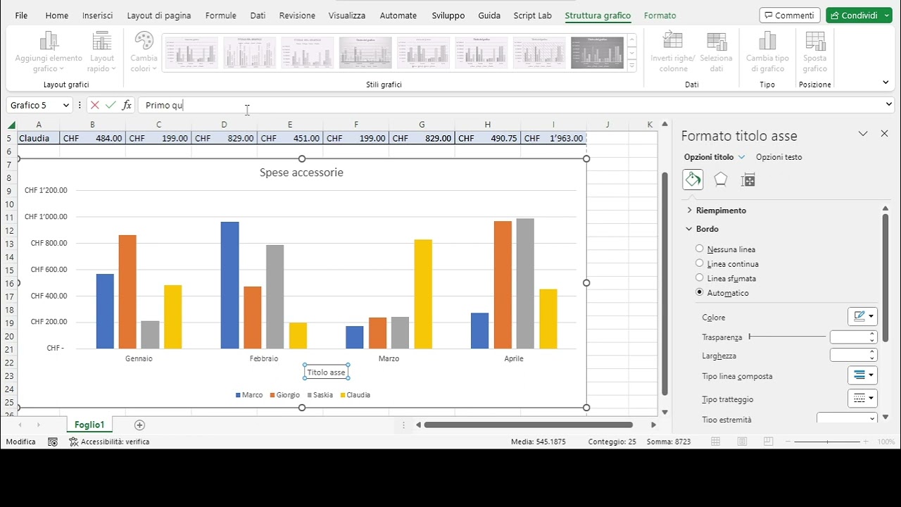 Excel Spese accessorie