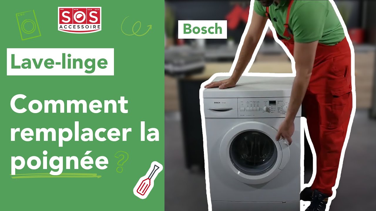 Comment remplacer la poignée de hublot de mon lave-linge Bosch ? Démontage et changement