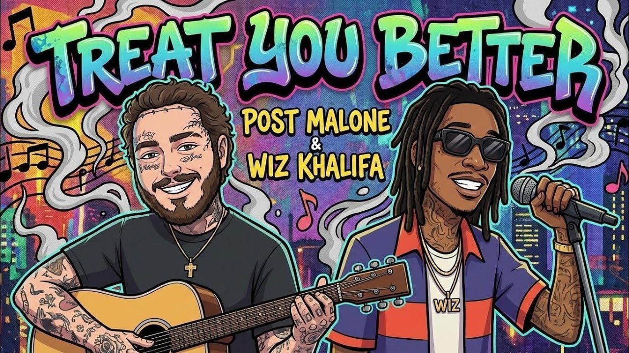 Treat You Better - Style Post Malone, Wiz Khalifa (Lyrics Vidio) 