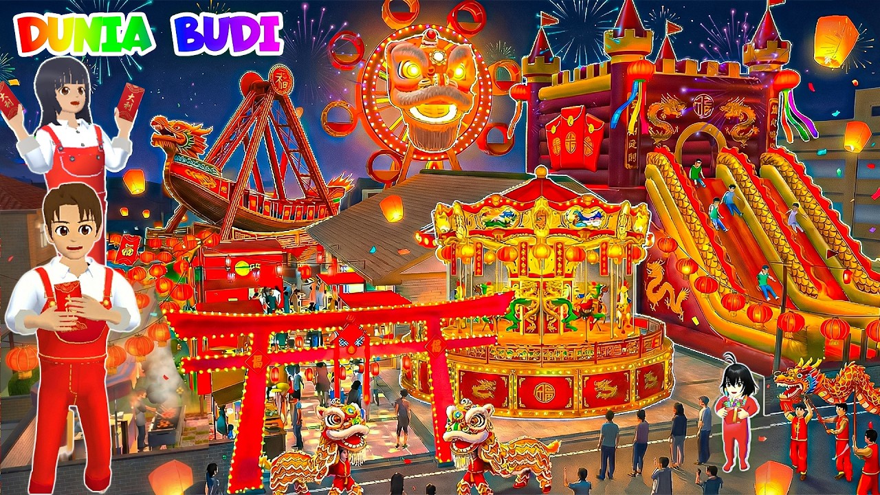Yuta Mio Ubah Seluruh Rumah Jadi Pasar Malam IMLEK CNY 2026 🧧 Ada Wahana BARONGSAI, KORA KORA NAGA 🏮