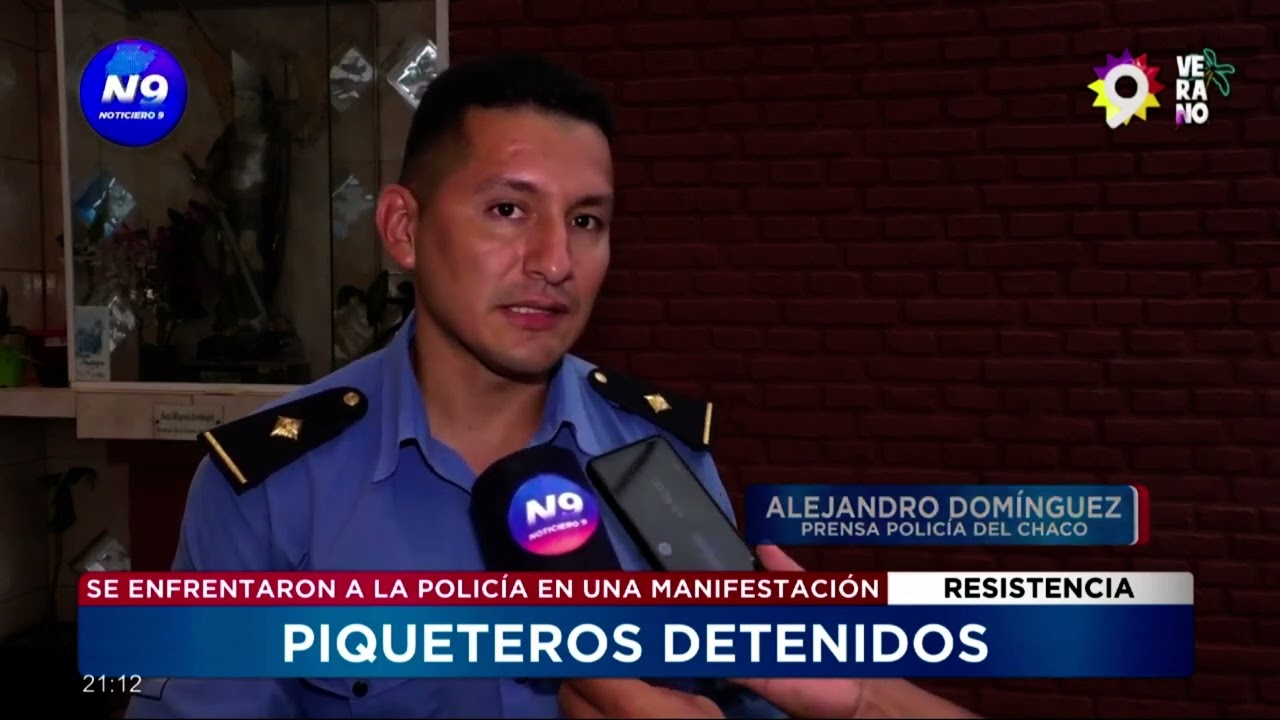 Piqueteros detenidos: se enfrentaron a la polic&iacute;a en una manifestaci&oacute;n - NOTICIERO 9
